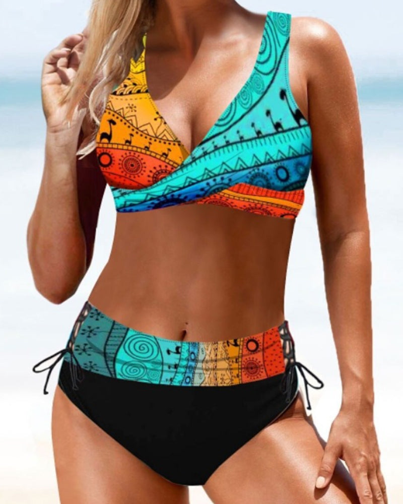W&W Mode gestreifter Bikini