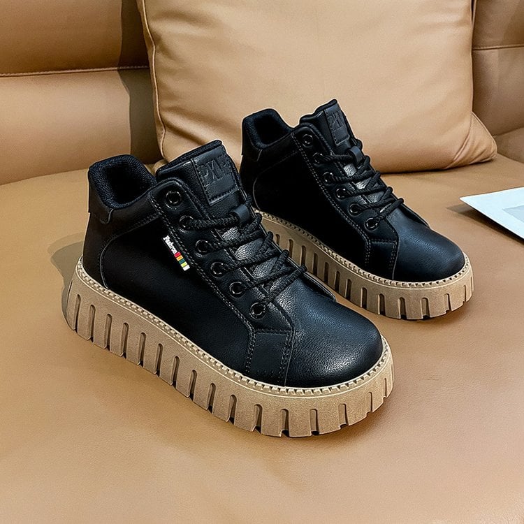 Damen Lederstiefel mit gepolsterter Einlegesohle