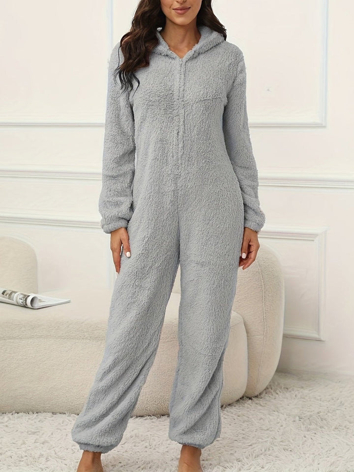 W&W Mode | Kapuzen-Lounge-Jumpsuit Für Stilvollen Winterkomfort Für Frauen