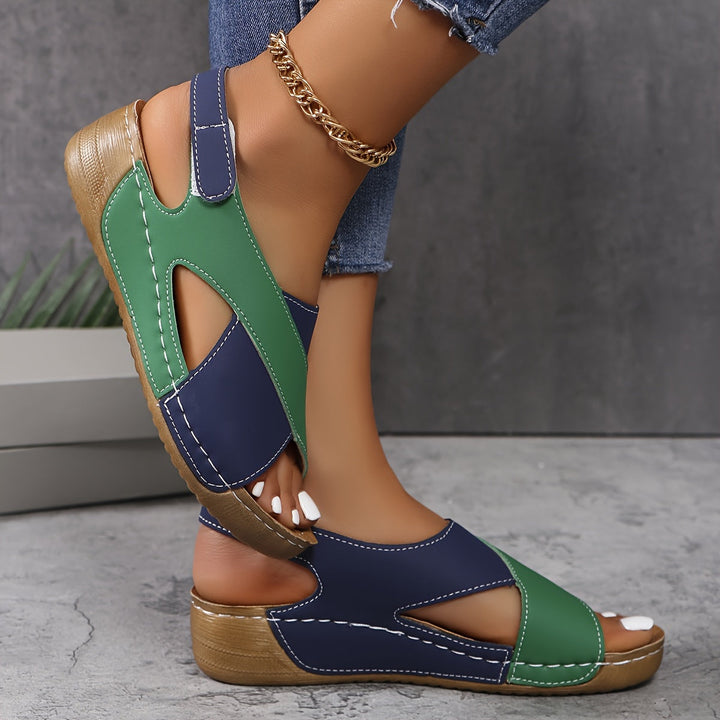 W&W Mode | Moderne Farbblock Sandalen