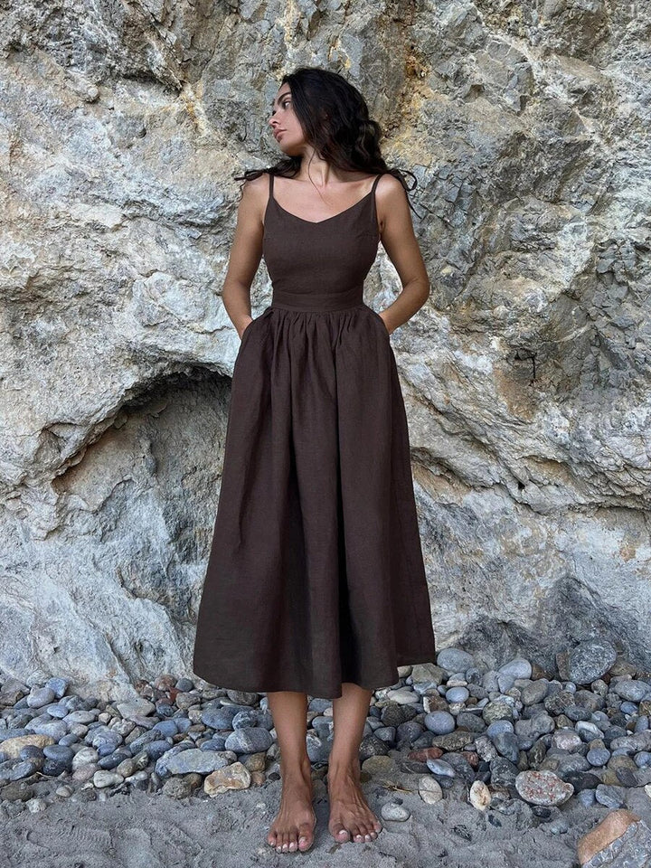 W&W Mode | Vintage Leinen Strandkleid