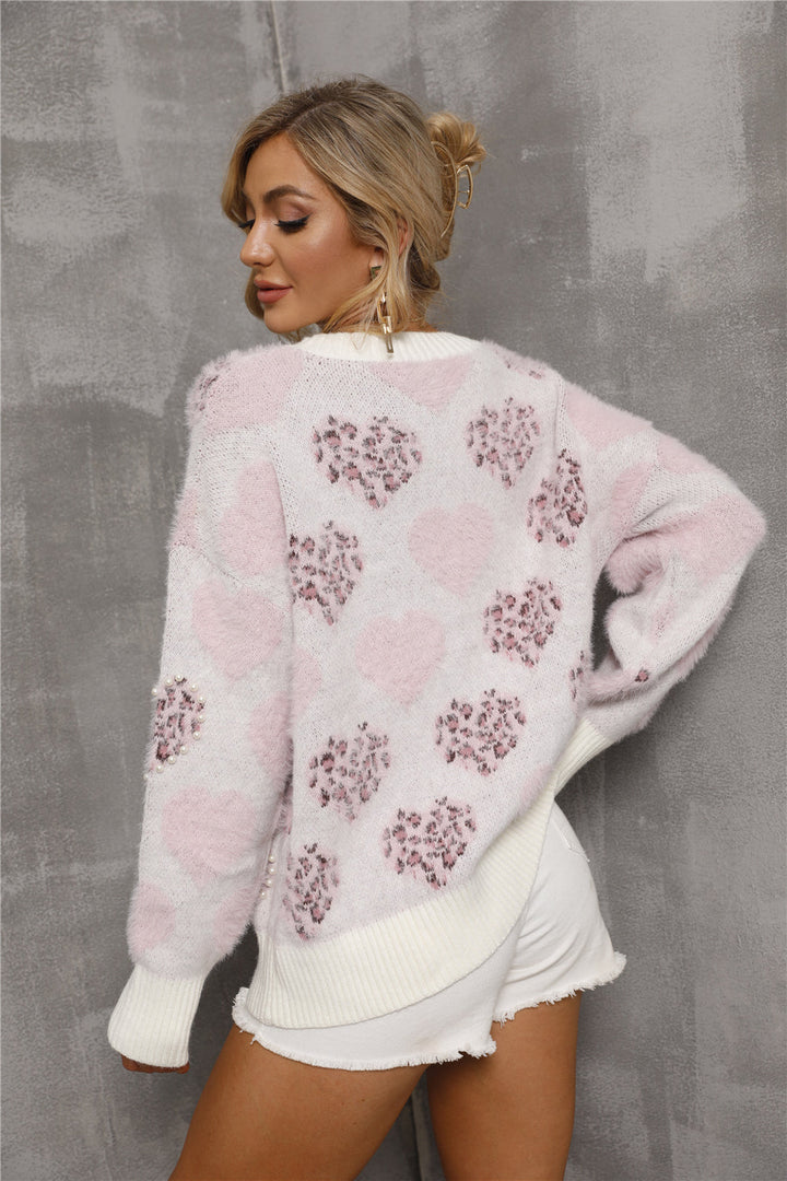 W&W Mode Perlenliebe Muster Übergrößen Pullover