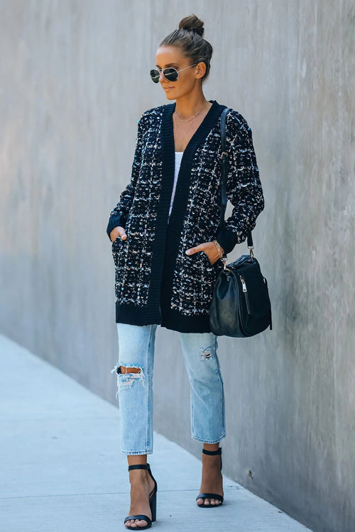 Elegante und lässige Winter-Strickjacke