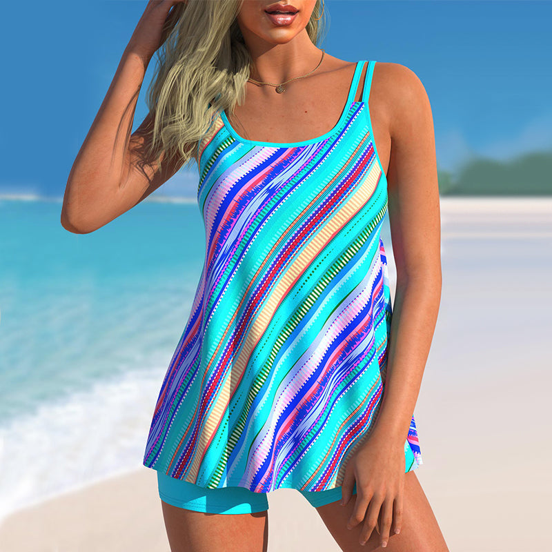 W&W Mode | Tankini Satz Mit Streifendruck