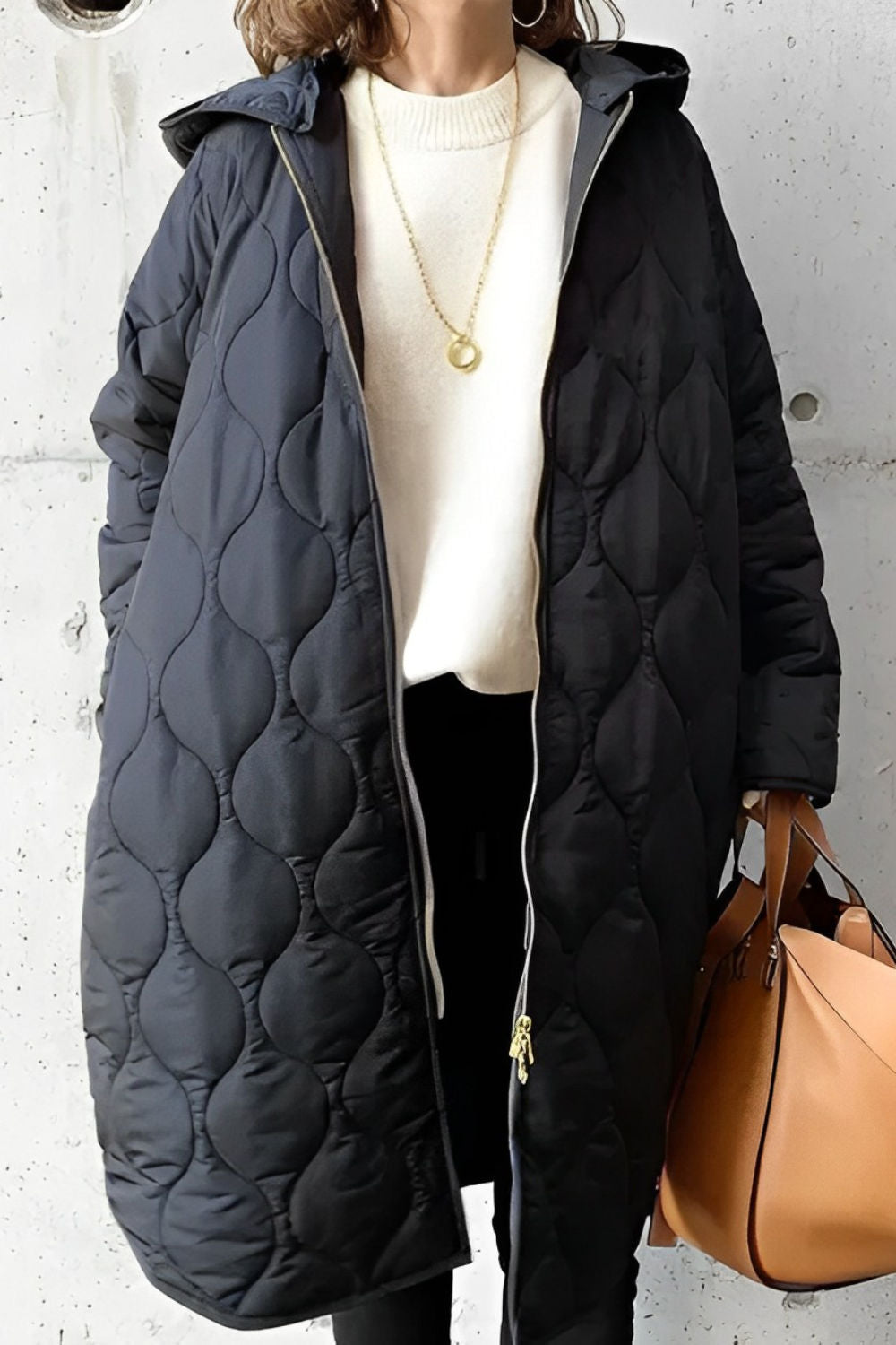 Lässige Winterjacke mit Kapuze