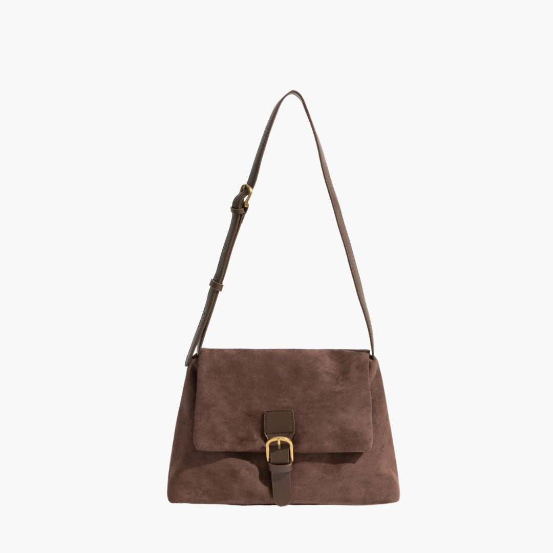 W&W Mode | Wildleder Schultertasche für Damen - Stilvolle und Luxus Handtasche