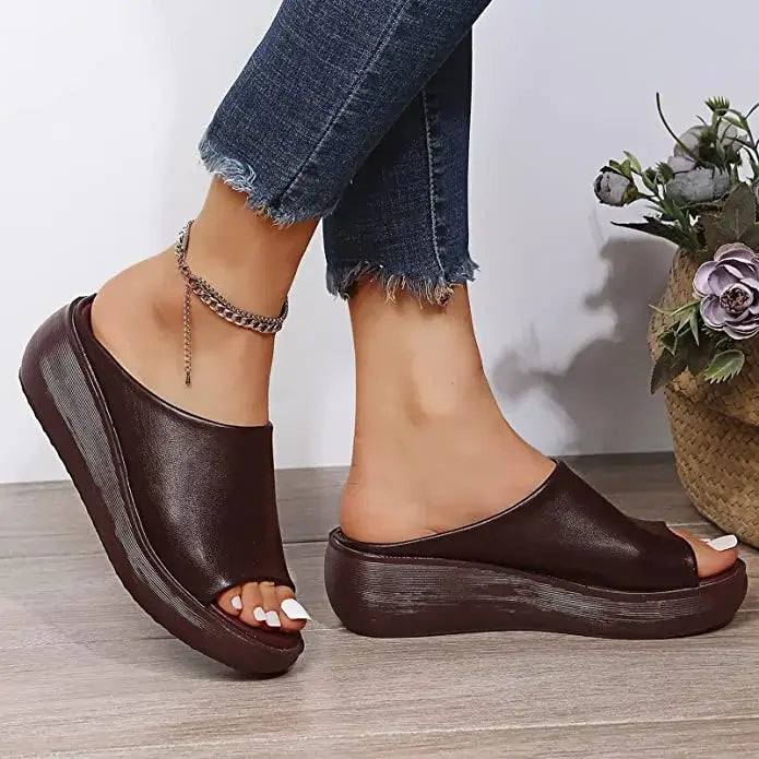 W&W Mode | Damen Hausschuhe mit Ledersohle