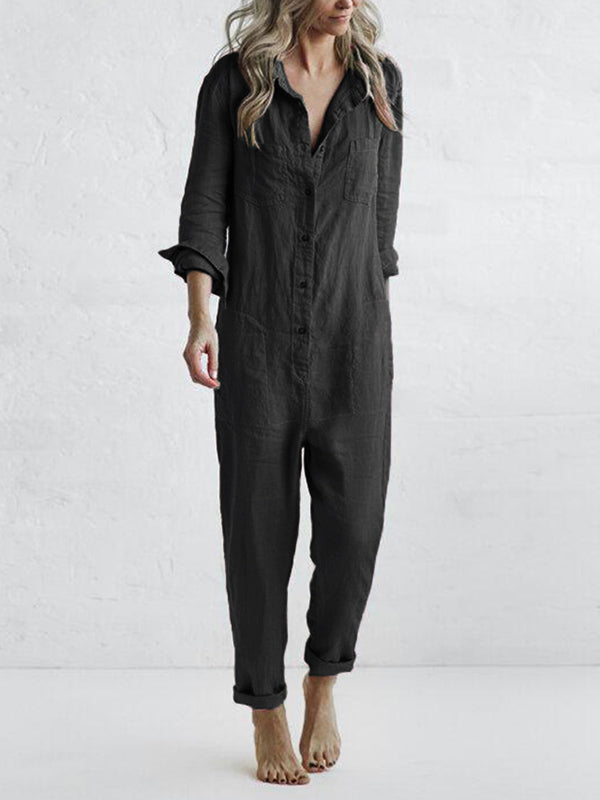 W&W Mode | Bequemer Jumpsuit Mit Taillengürtel