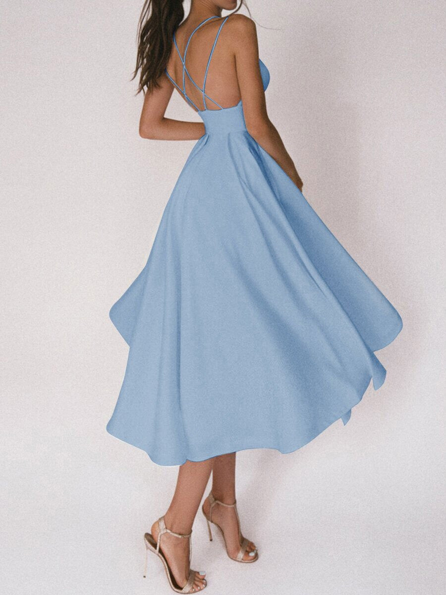 W&W Mode Grace | Das elegante Trägerkleid mit V-Ausschnitt
