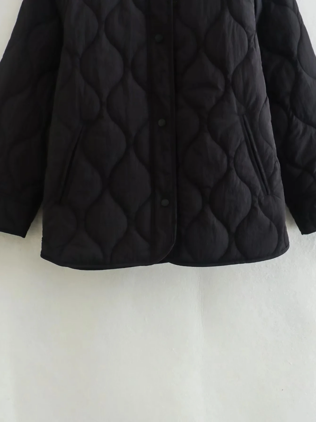W&W Mode | Gepolsterte Jacke Damen, Leichtes Übergröße Modell Mit Taschen, Knopfverschluss
