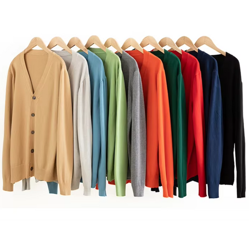 W&W Mode | Herren Strickjacke Mit Knöpfen, Leichter Stoff, Klassischer V-ausschnitt