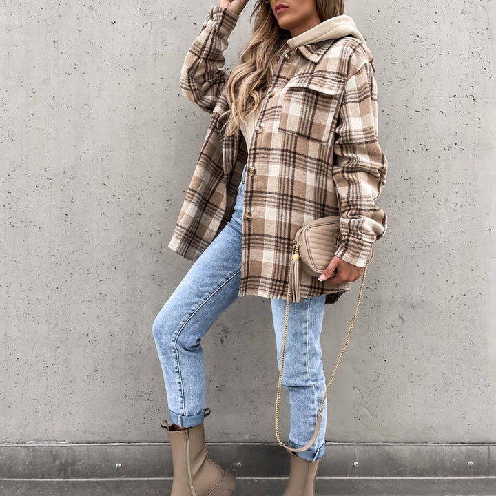 W&W Mode | Karierter Kapuzenmantel