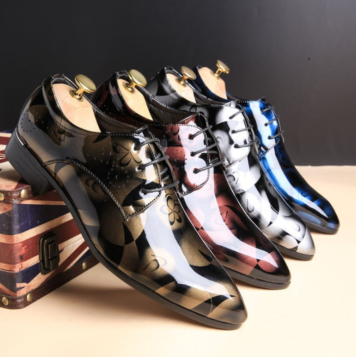 W&W Mode | Große Herren Business Freizeitschuhe Aus Glanzleder