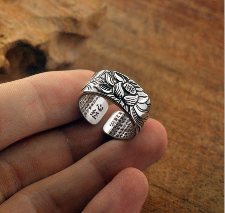 W&W Mode | Silberner Lotus Sutra Ring