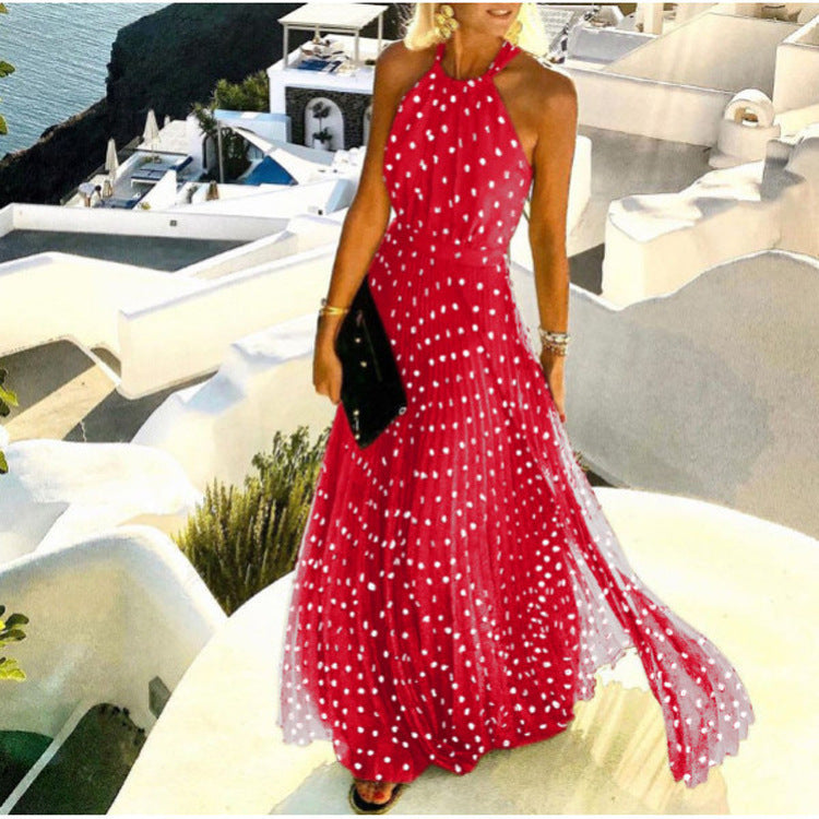 W&W Mode | Elegantes Boho Maxikleid Mit Falten