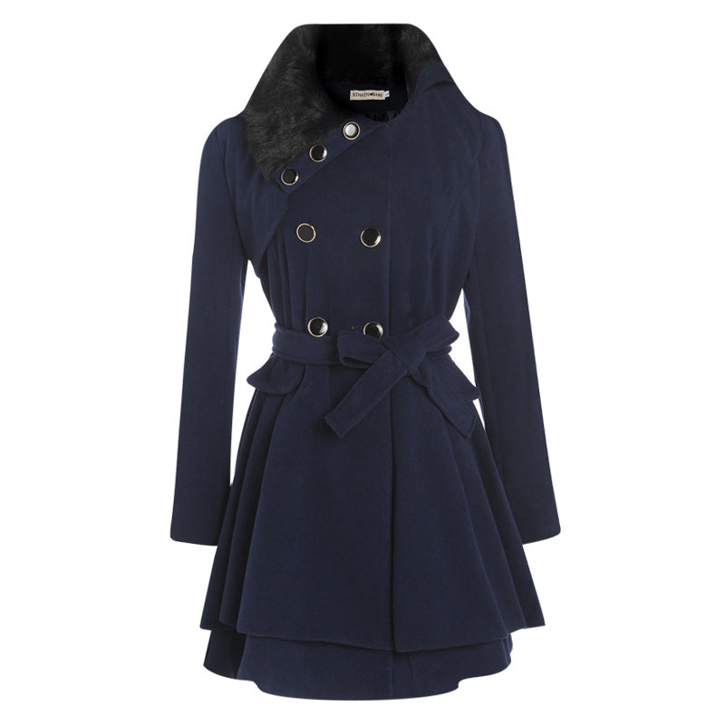 W&W Mode Wollmantel in Slim Fit