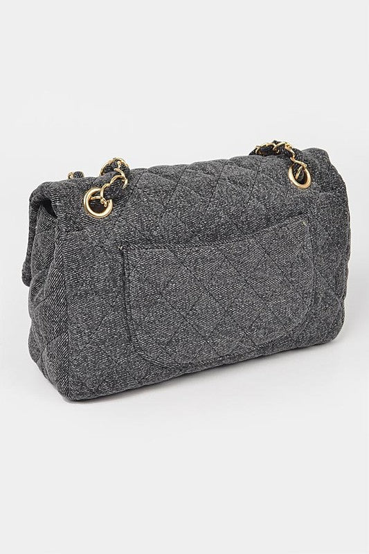 W&W Mode | Denim Gesteppte Umwandelbare Schultertasche