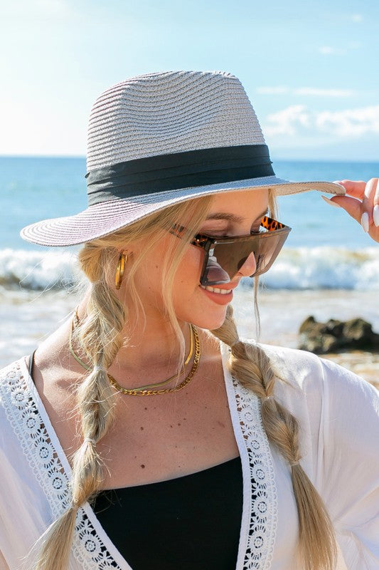 W&W Mode | Klassischer Stroh Panama Fedora Hut