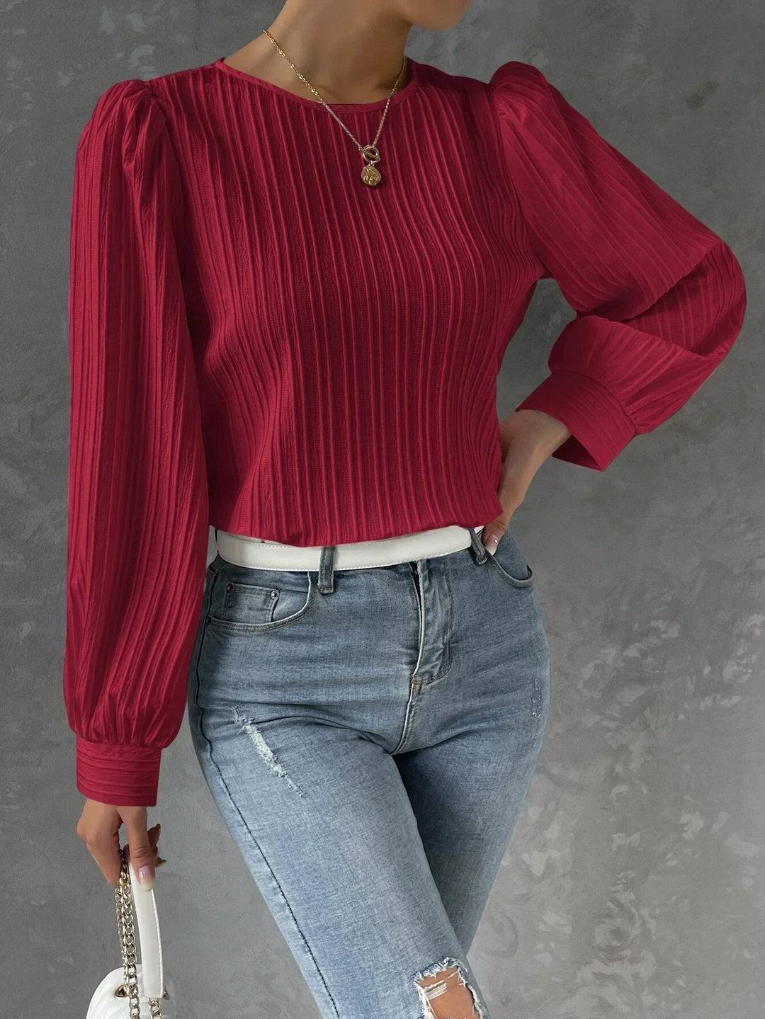 W&W Mode | Bluse mit langen Ärmeln Für Frauen