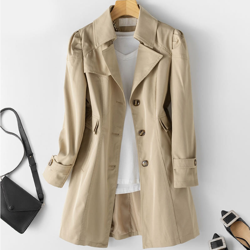 W&W Mode | Schlanker Damen Trenchcoat Im Koreanischen Stil Für Frühling Und Herbst