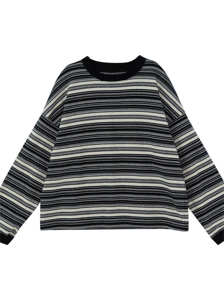 W&W Mode | oversized Pullover mit Rundhalsausschnitt und Streifen