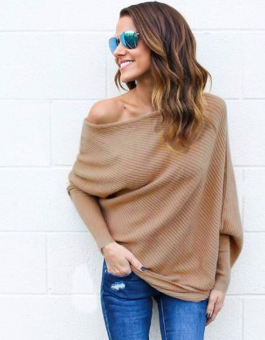 W&W Mode | Damen Schulterfreier Pullover