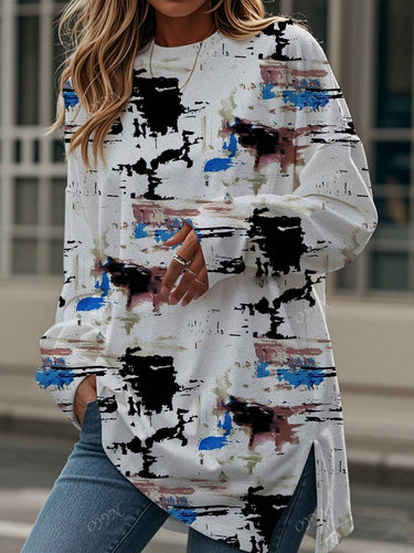 W&W Mode | Damen Digitaldruck Langarm-T-Shirt