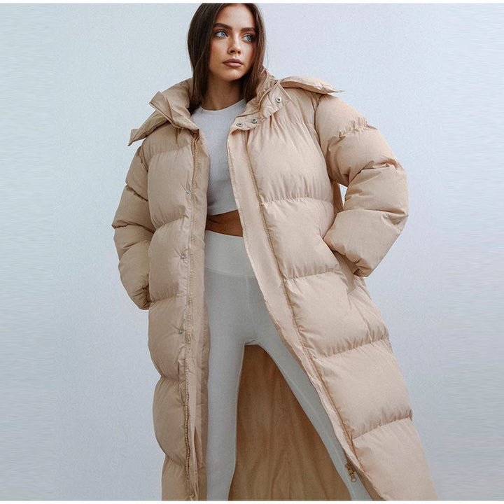 W&W Mode | Lange Gepolsterte Winterjacke für Damen