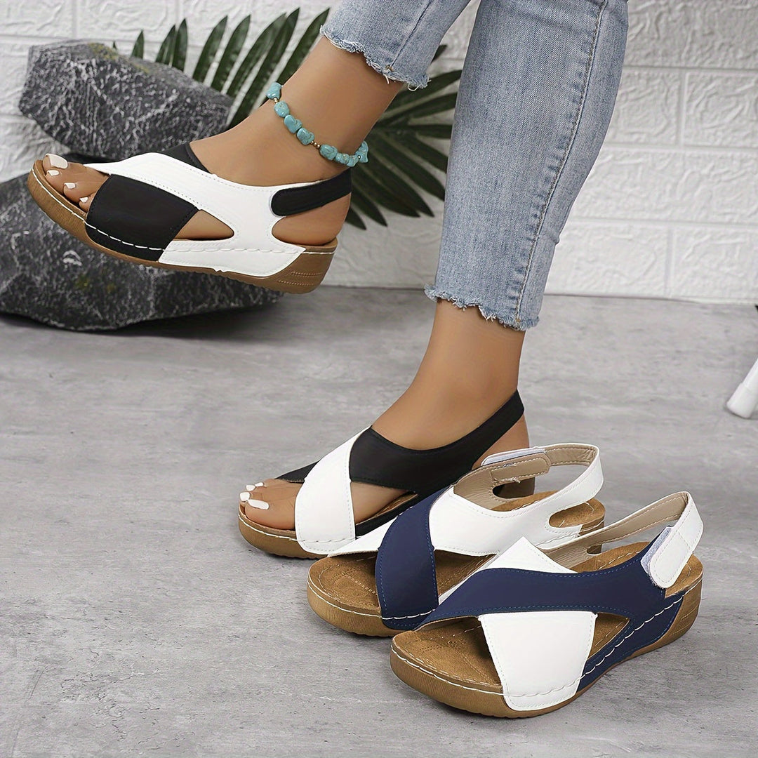 W&W Mode | Moderne Farbblock Sandalen