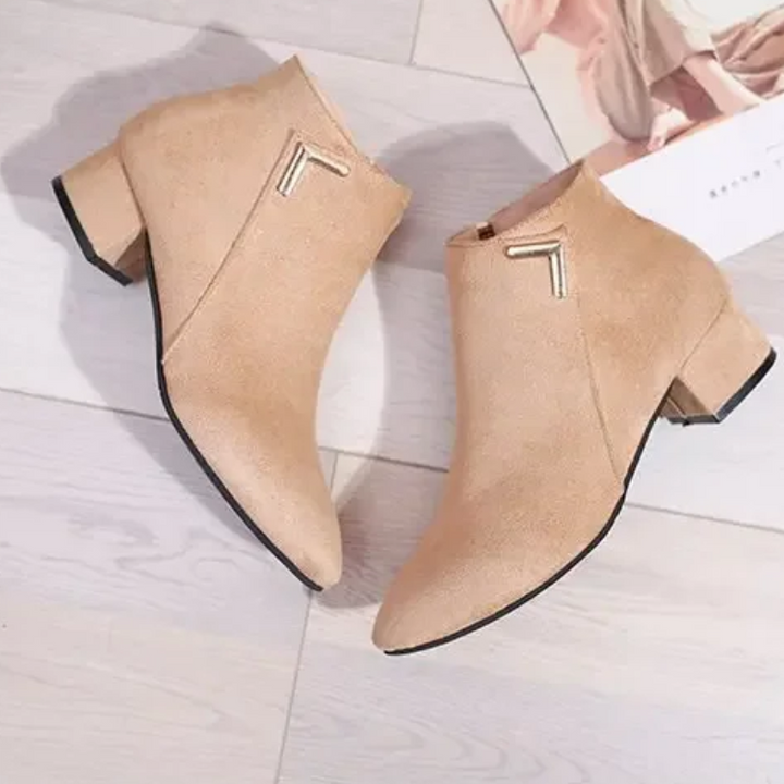 W&W Mode | Stiefeletten Mit Spitzem Schuh Und Seitenreißverschluss Damen Stiefeletten