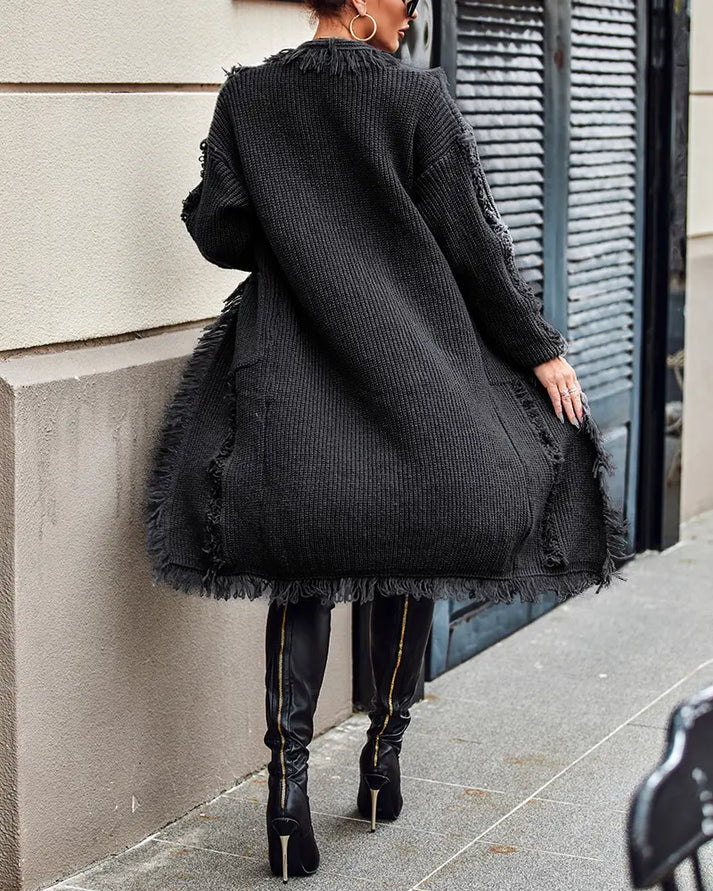 W&W Mode | Kuschelige Strickjacke Mit Kordeln