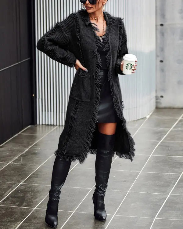 W&W Mode | Kuschelige Strickjacke Mit Kordeln