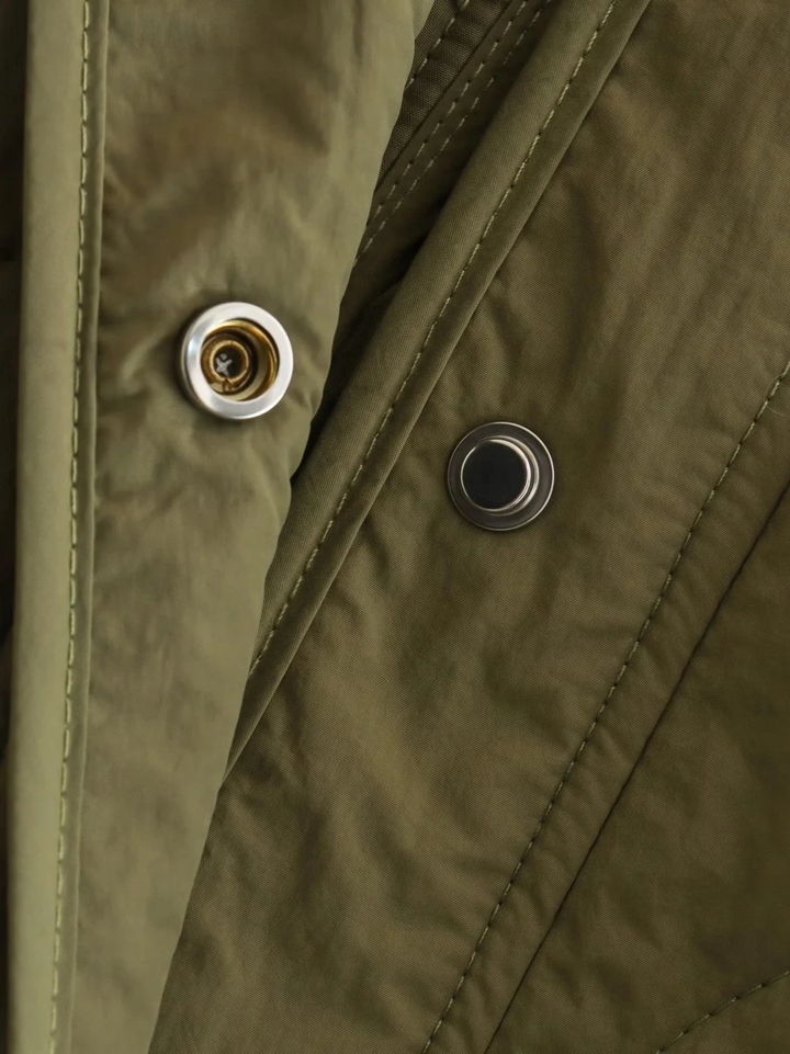 W&W Mode | Gepolsterte Jacke Damen, Leichtes Übergröße Modell Mit Taschen, Knopfverschluss