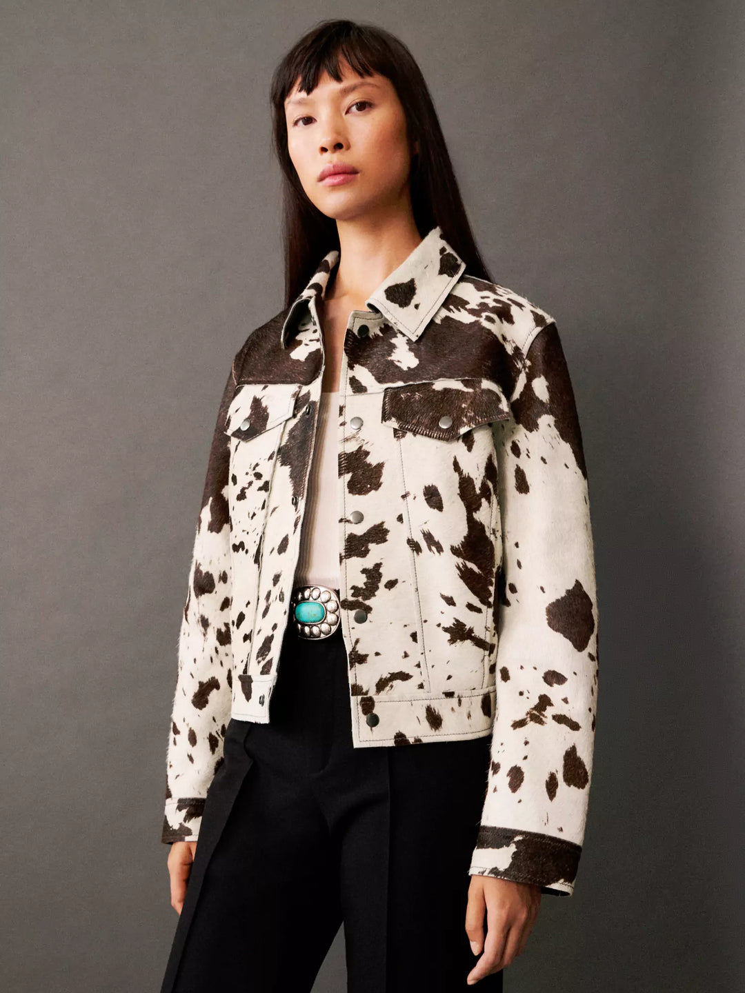W&W Mode | Gemusterte Lederjacke