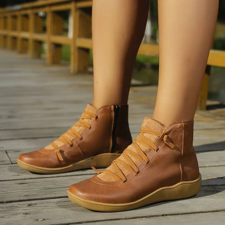 W&W Mode - Damen lässige Schnürstiefeletten
