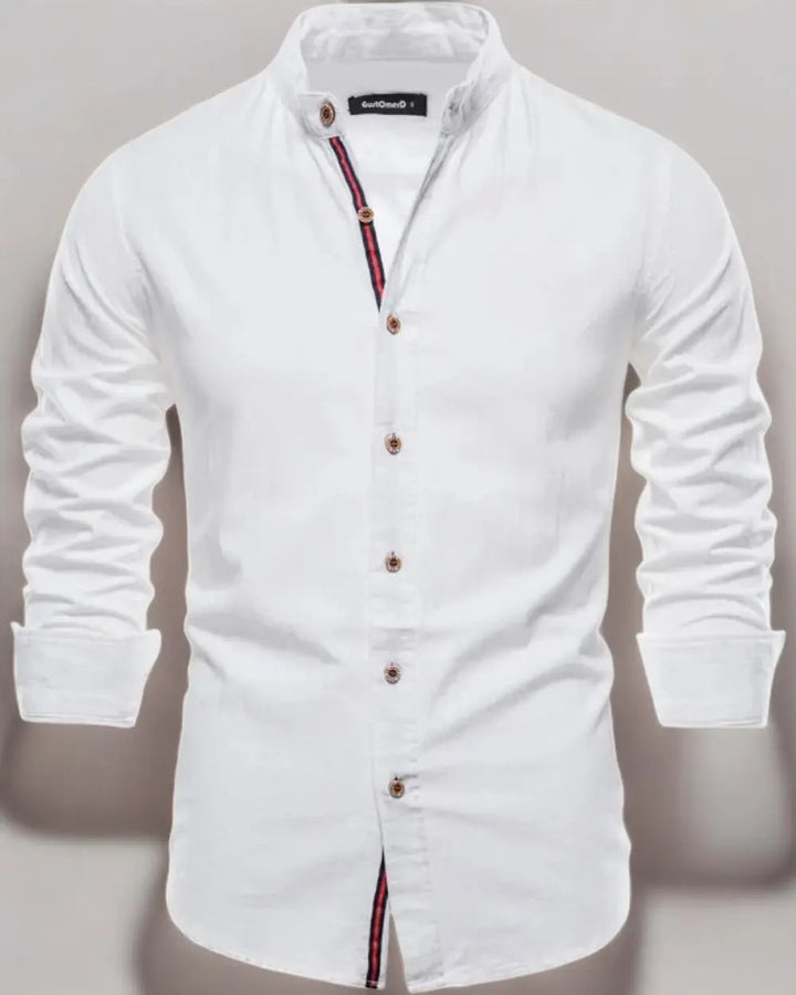 W&W Mode | Herren Elegantes Leinenhemd