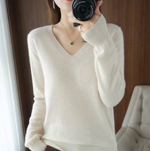 W&W Mode | V-Ausschnitt Strickpullover