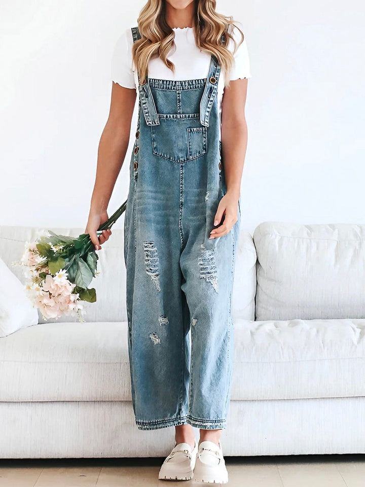 W&W Mode | Ärmelloser Lockere Denim Overall