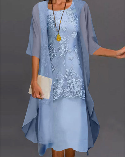 W&W Mode | Zweiteiliges Chiffon Kleid