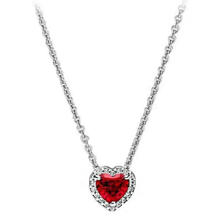 W&W Mode | Sterling Silber Augenverbländende Herzförmige Anhänger Kette Für Damen