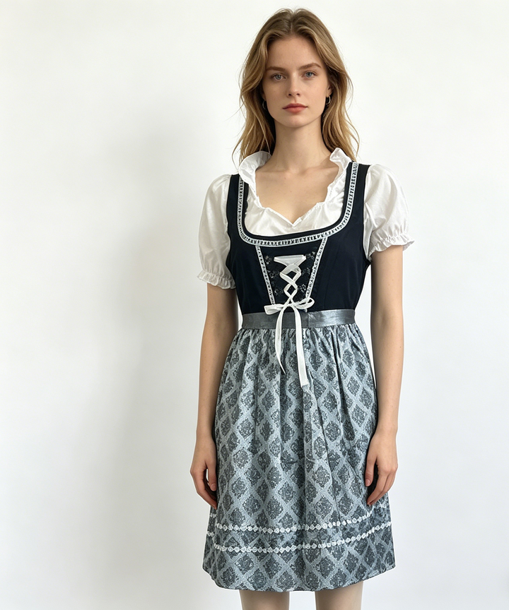 W&W Mode | Elegantes Dirndlkleid Damen mit Schürze