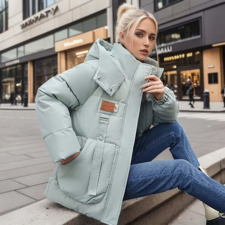 W&W Mode | Stilvolle Winter Casual Baumwollgepolsterte Parka Jacke Für Frauen