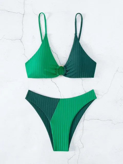 W&W Mode – Push-up-Bikini-Set mit hoher Taille für Damen