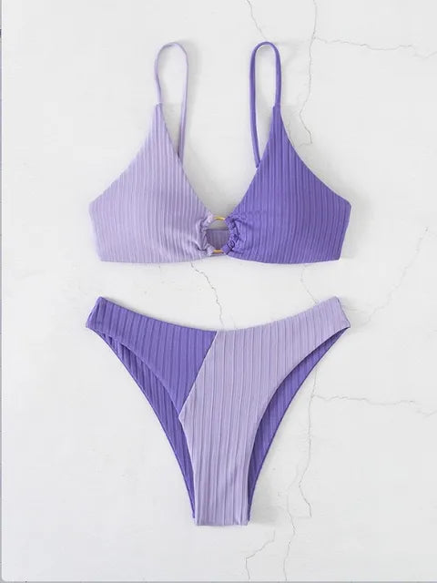 W&W Mode – Push-up-Bikini-Set mit hoher Taille für Damen