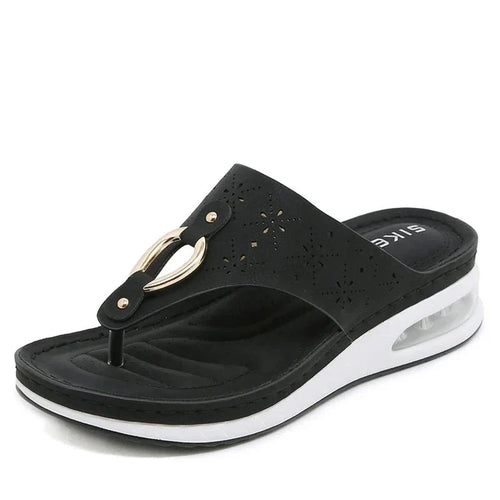W&W Mode - Bequeme Flip-Flops mit Keilabsatz und Luftpolster