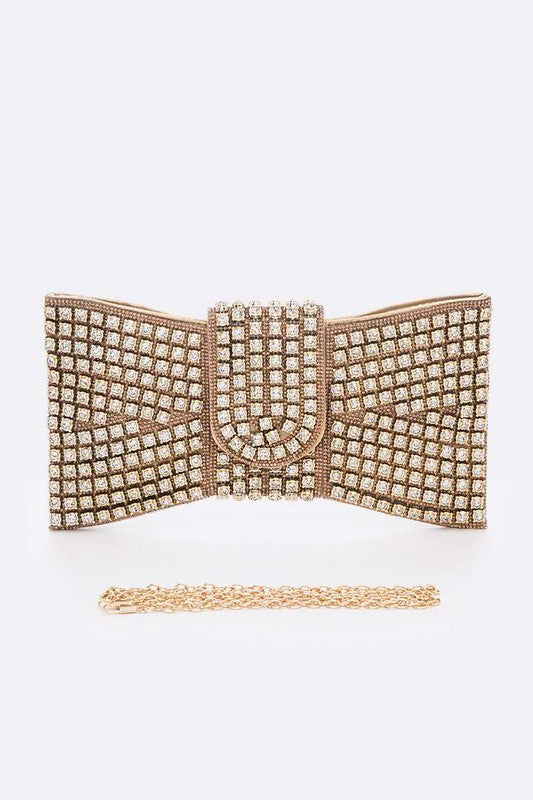 W&W Mode | Rhinestone Fliegenknoten Ikonische Clutch Tasche