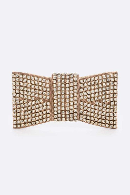 W&W Mode | Rhinestone Fliegenknoten Ikonische Clutch Tasche