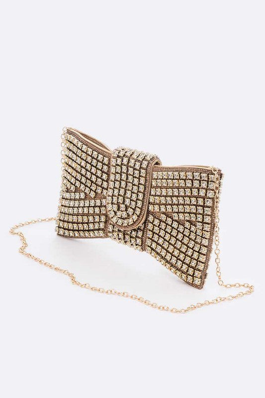 W&W Mode | Rhinestone Fliegenknoten Ikonische Clutch Tasche