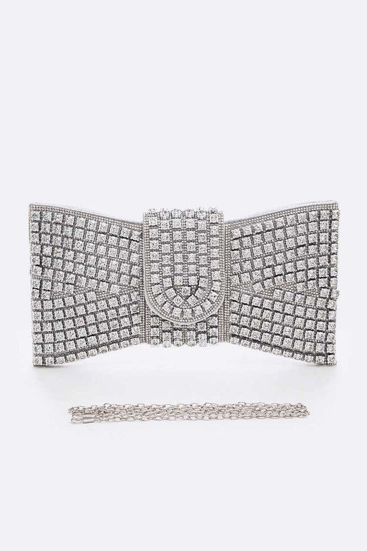 W&W Mode | Rhinestone Fliegenknoten Ikonische Clutch Tasche