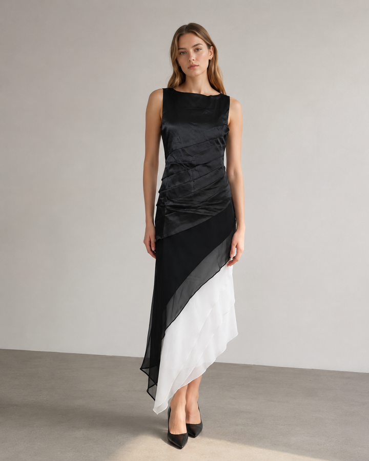 W&W Mode – Elegantes mehrlagiges Ombre-Kleid